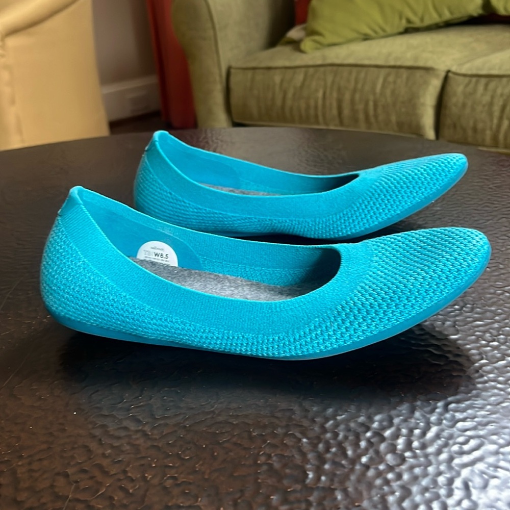 Super comfy Allbirds turquoise tree breezers.